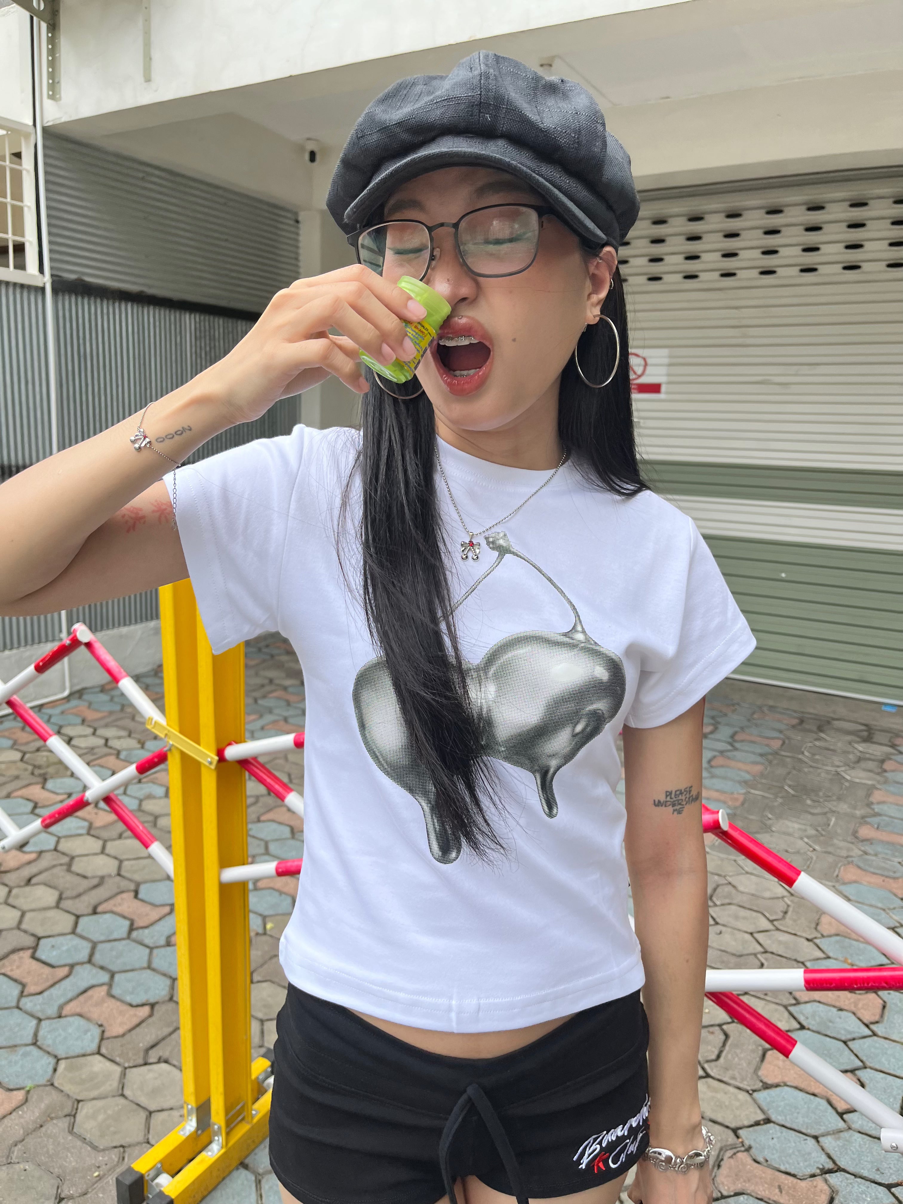 BabyTee | “BABY TEE SILVER CHERRY VER.2"